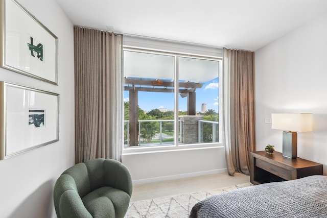 view of tiled bedroom