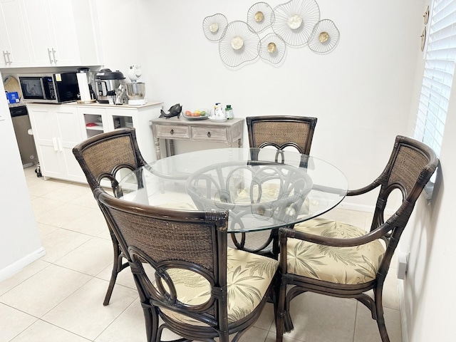 view of tiled dining area