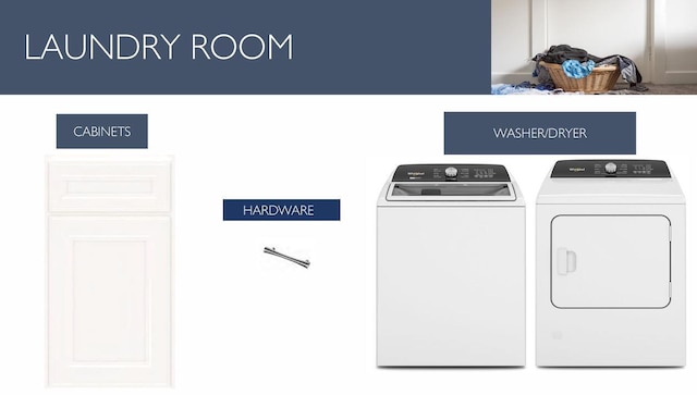 laundry room featuring laundry area and washer and clothes dryer