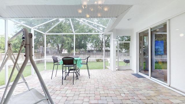 view of sunroom / solarium