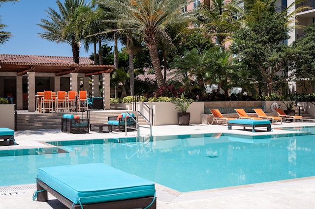 view of pool with a patio area