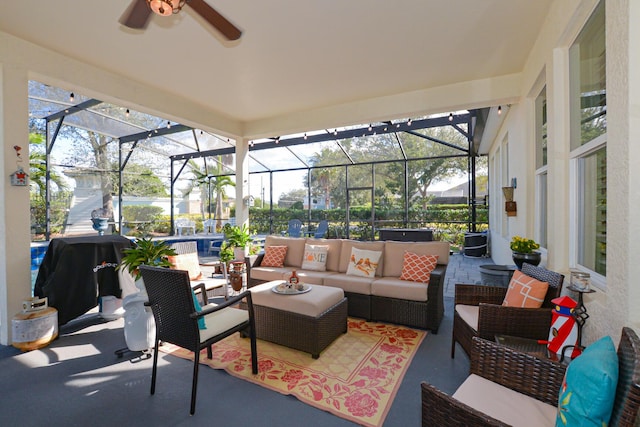 view of sunroom / solarium