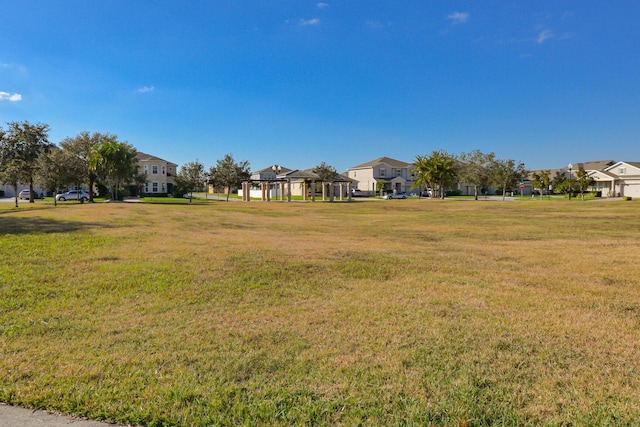 view of yard featuring a gazebo