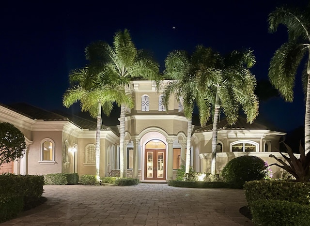 view of front of home featuring french doors