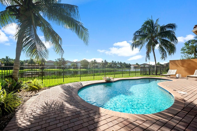 view of pool featuring a patio area