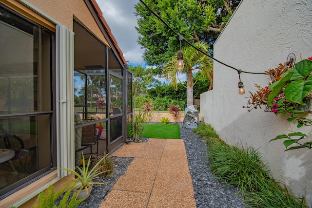 view of yard with a patio area