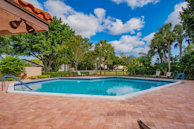 view of pool with a patio area