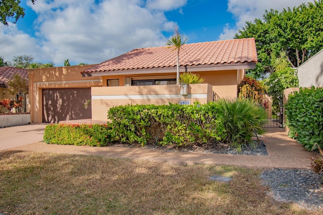 view of front facade with a garage