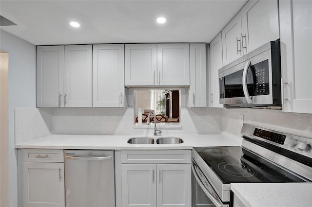 kitchen with sink and stainless steel appliances