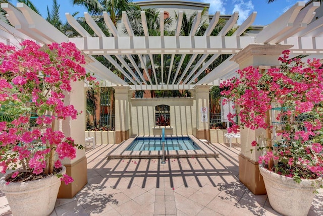 view of patio / terrace with a pergola