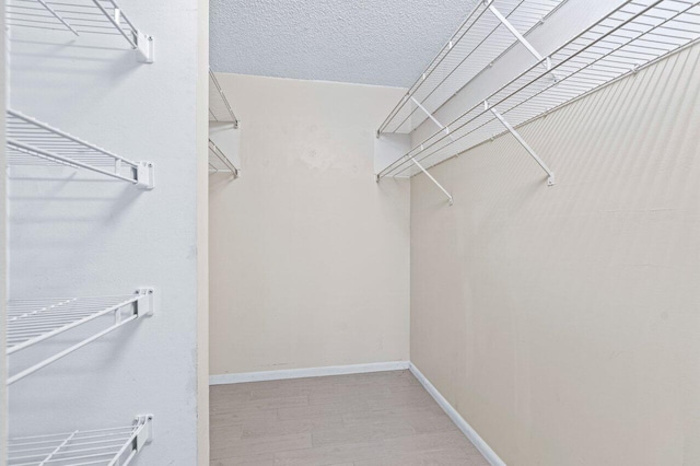 walk in closet featuring hardwood / wood-style flooring