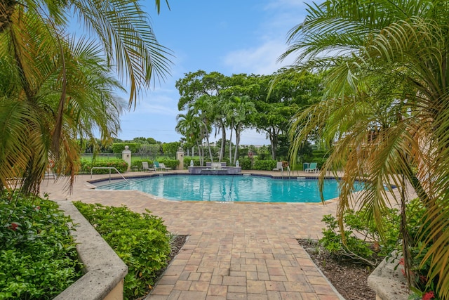 view of pool with a patio