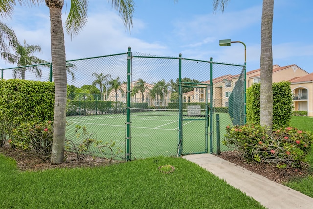 view of tennis court