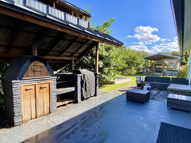 view of patio / terrace featuring an outdoor hangout area