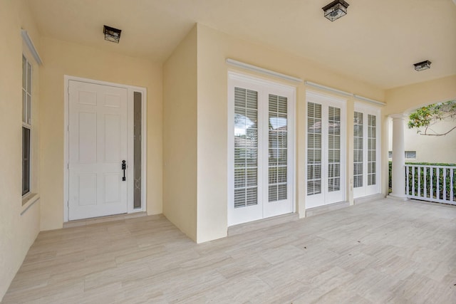 view of doorway to property