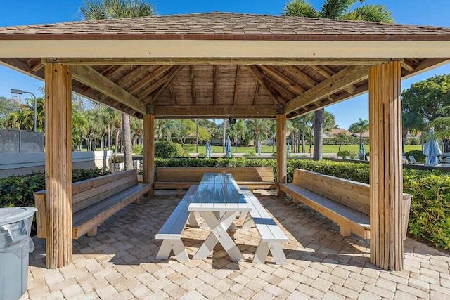 view of property's community featuring a gazebo