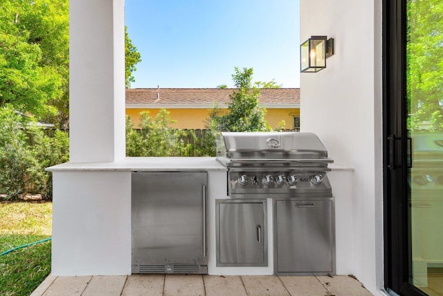 view of patio featuring grilling area and area for grilling