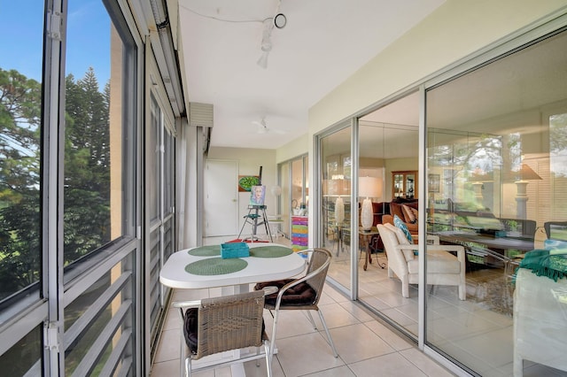 view of sunroom