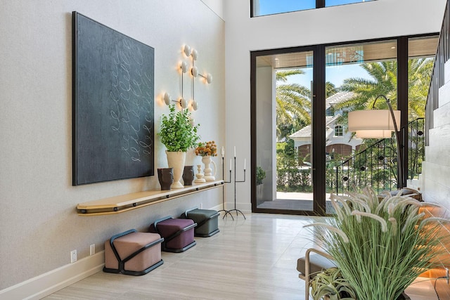 entryway featuring light wood-type flooring