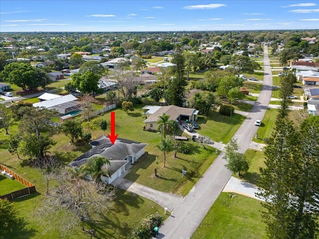 bird's eye view featuring a residential view