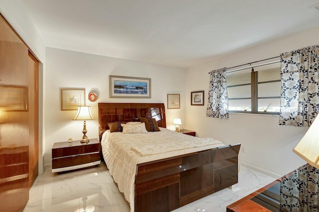 bedroom featuring a closet