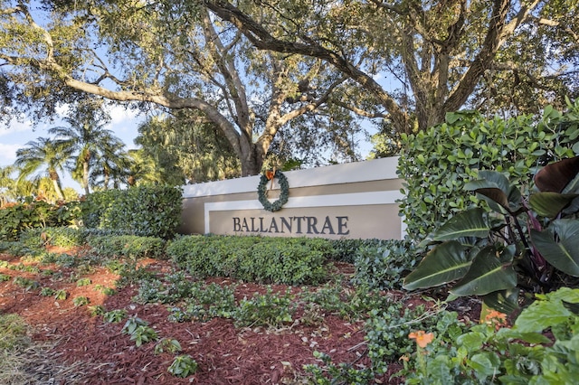 view of community sign