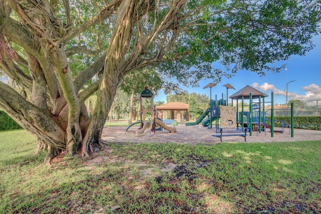 view of jungle gym