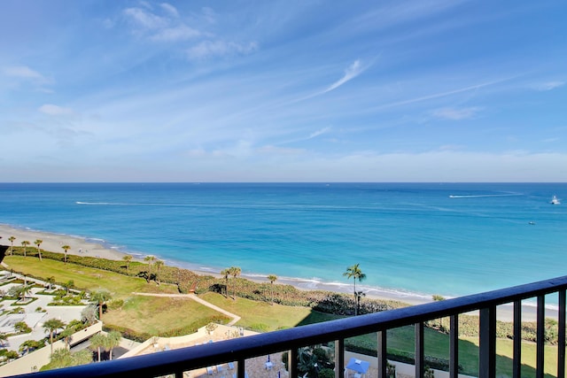 water view with a view of the beach