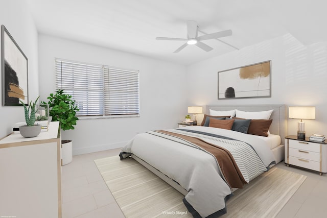 bedroom with ceiling fan