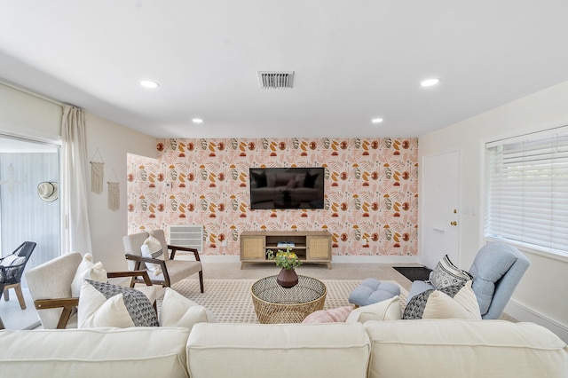 living room with a healthy amount of sunlight