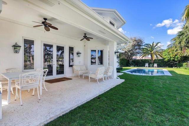 exterior space with french doors