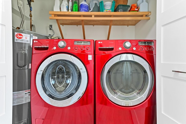 laundry room with washer and dryer