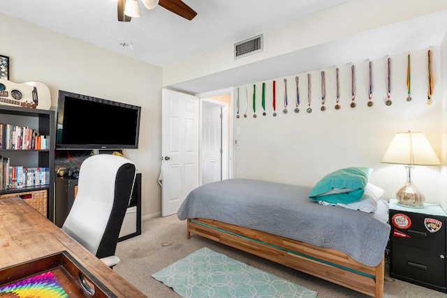 1124 NW 13th St Unit 218A, Boca Raton, FL 33486 - carpeted bedroom featuring a ceiling fan