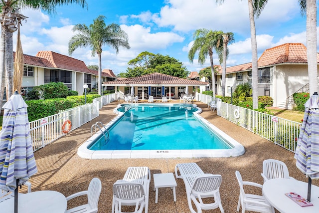 view of pool with a patio