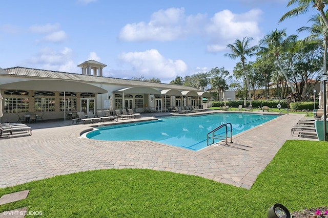 view of pool with a patio