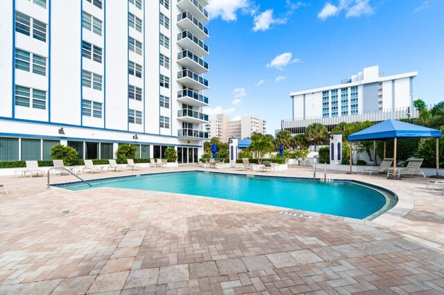 view of pool with a patio area