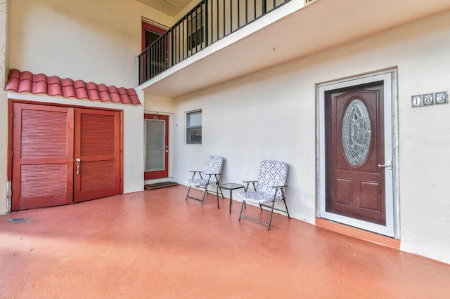 view of doorway to property