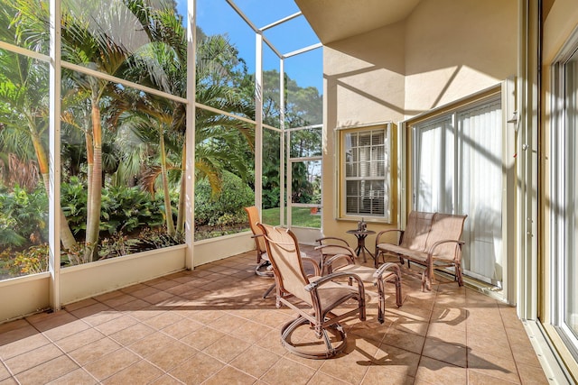 unfurnished sunroom featuring a healthy amount of sunlight