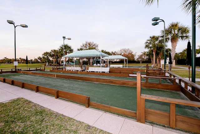 view of property's community with a gazebo