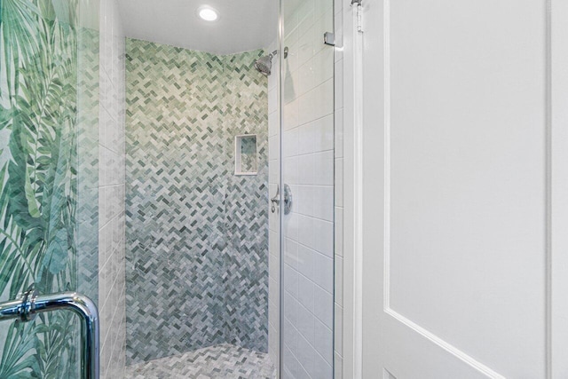 bathroom with an enclosed shower