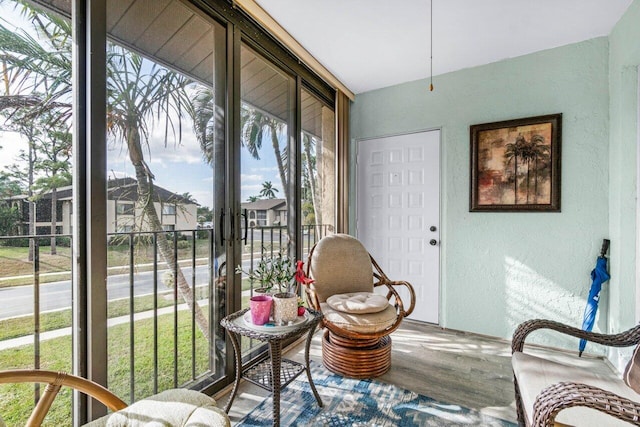 view of sunroom