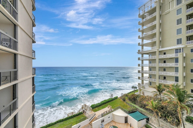 water view with a beach view