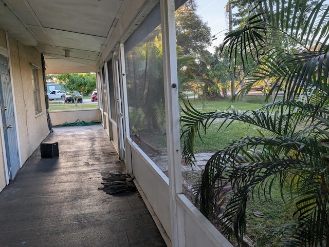 view of sunroom / solarium