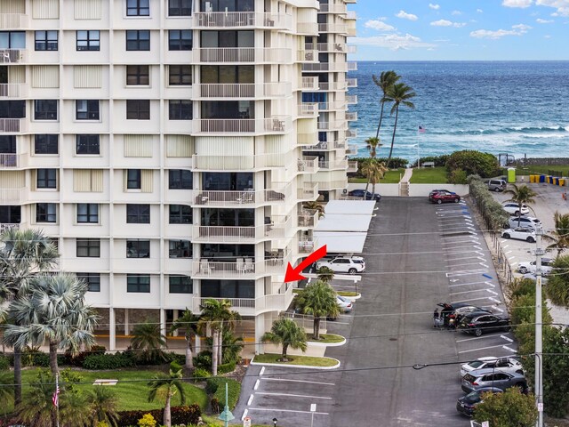 view of property with a water view