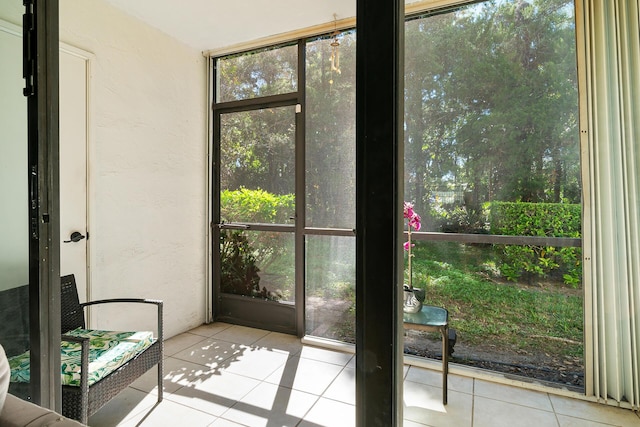 view of sunroom