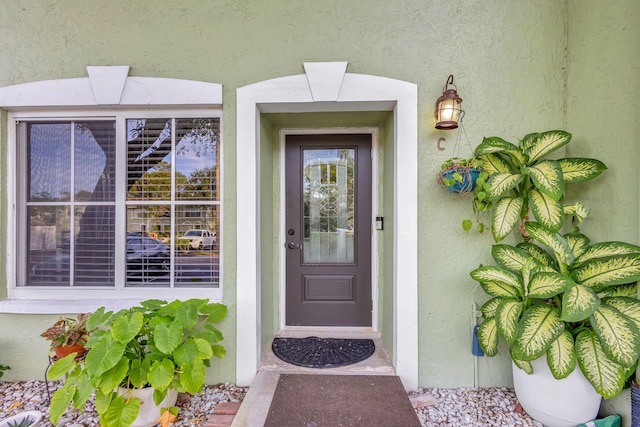 view of doorway to property