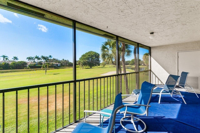 view of sunroom