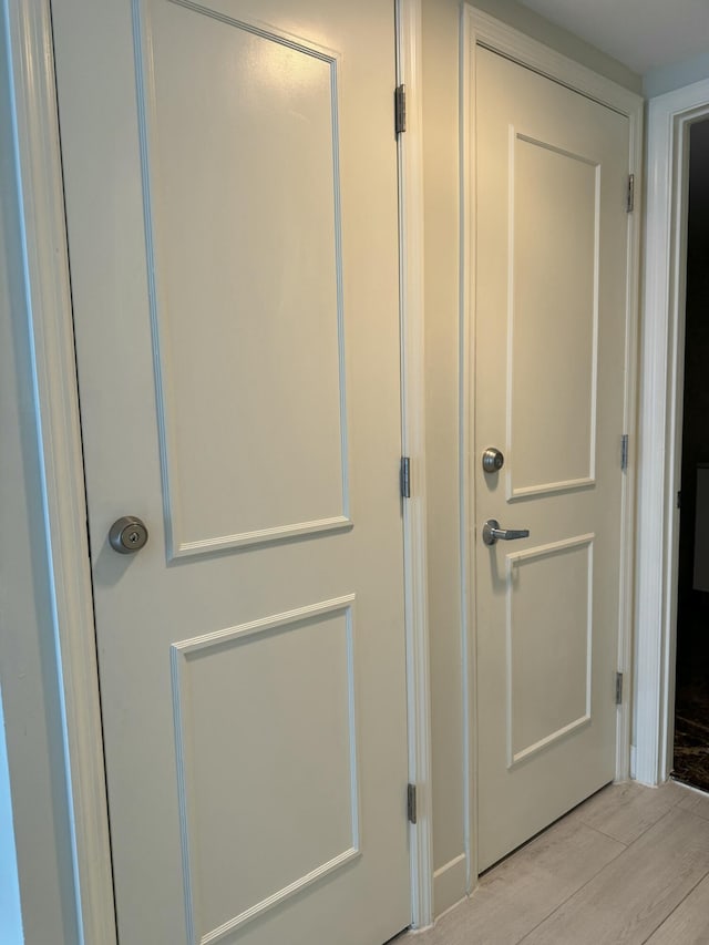 interior space featuring light hardwood / wood-style flooring