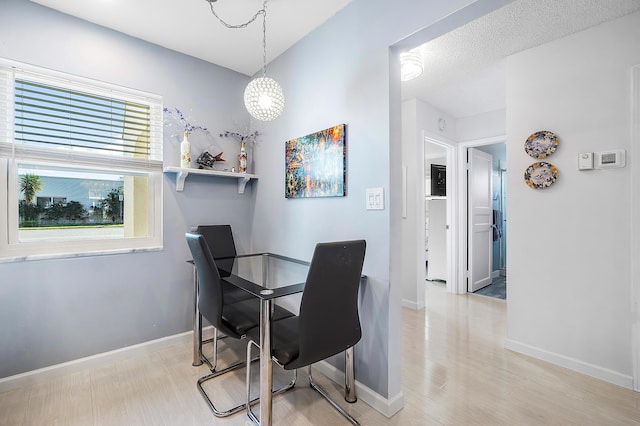 dining room with light hardwood / wood-style flooring