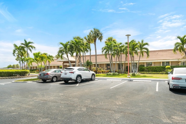 view of parking / parking lot